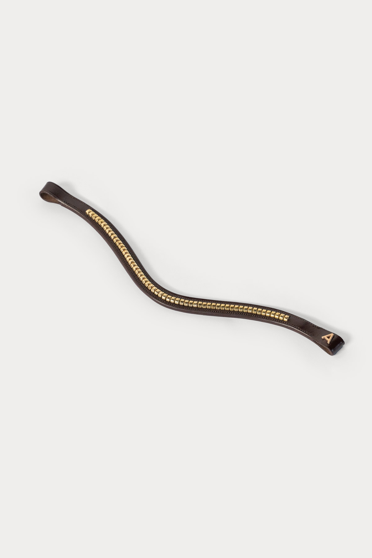 Amiko Essential Bent Clincher Browband, Havana Brown