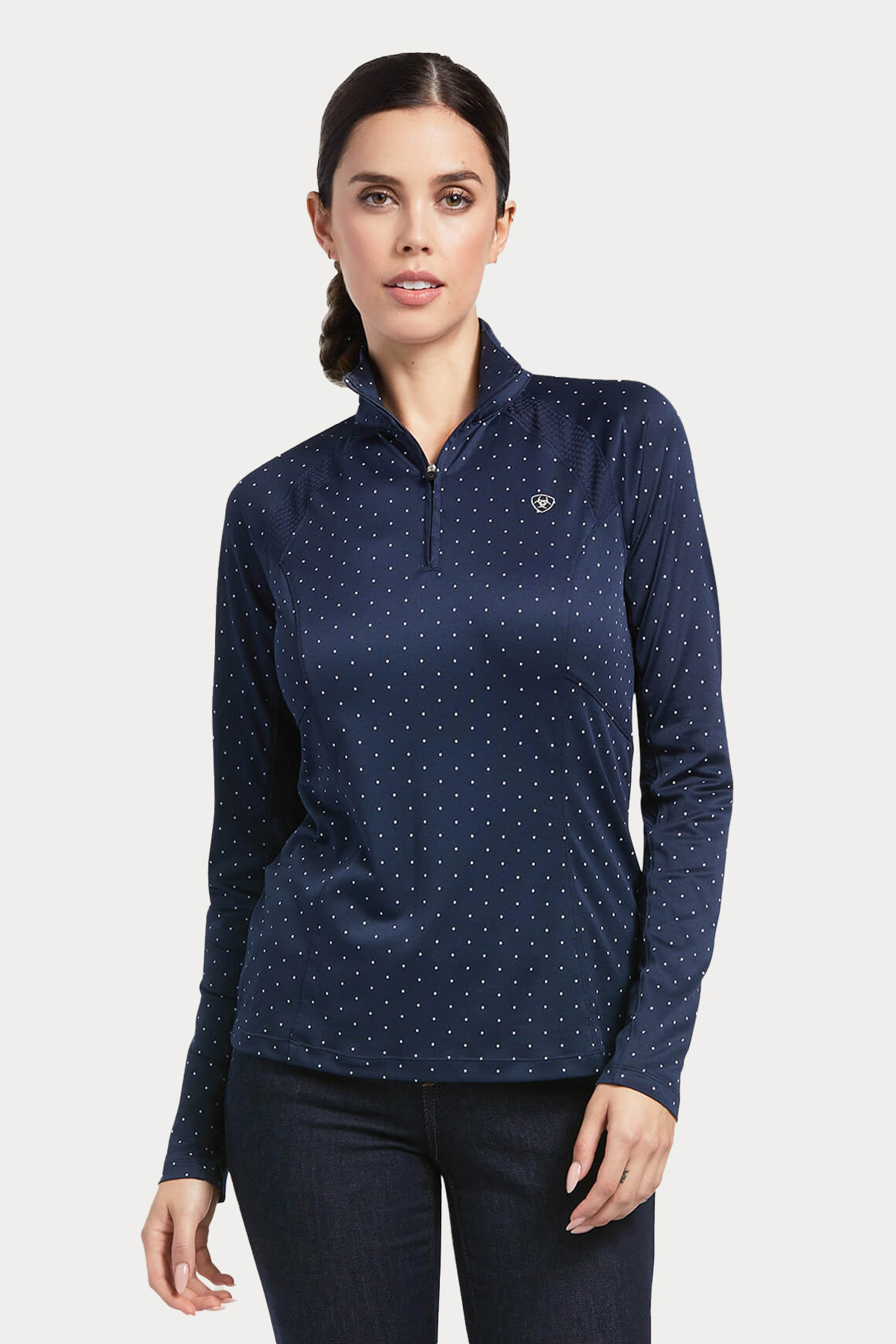 Ariat, Sunstopper 2.0 1/4 Zip, Navy Dot