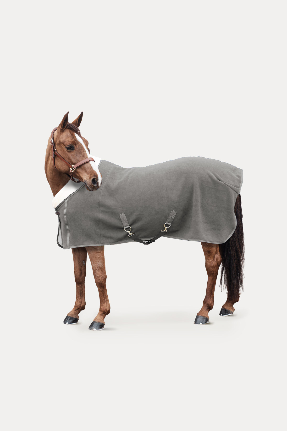 Amiko Essential Showrug with Fur, Grey