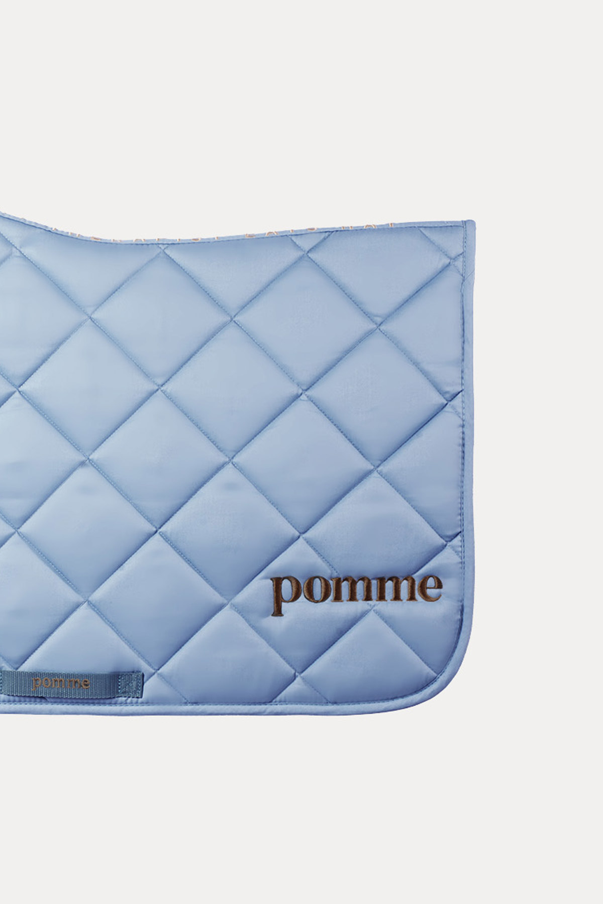 Pomme Saddle Pad Dressage, Dove Blue/Nougat