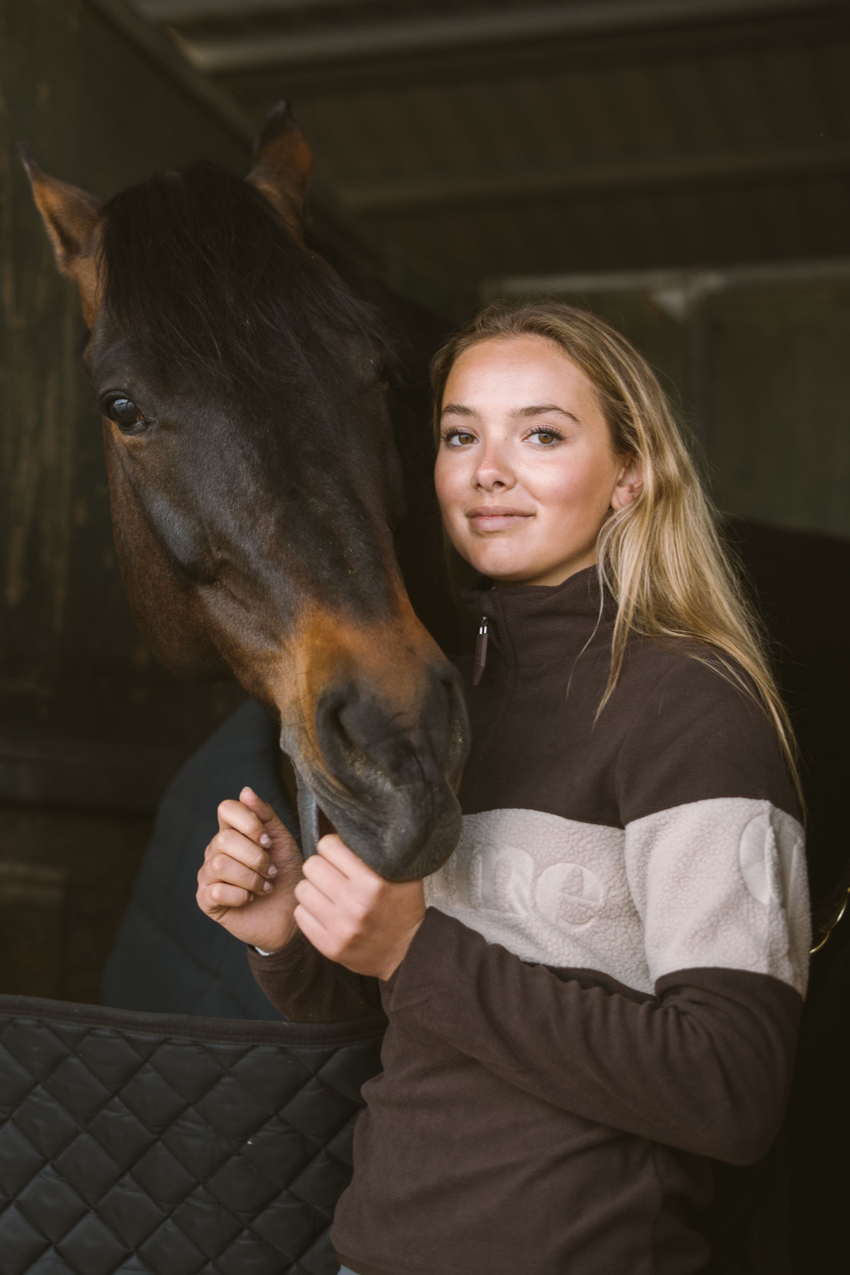 Pomme Alix Chocolate Brown/Camel, Fleece